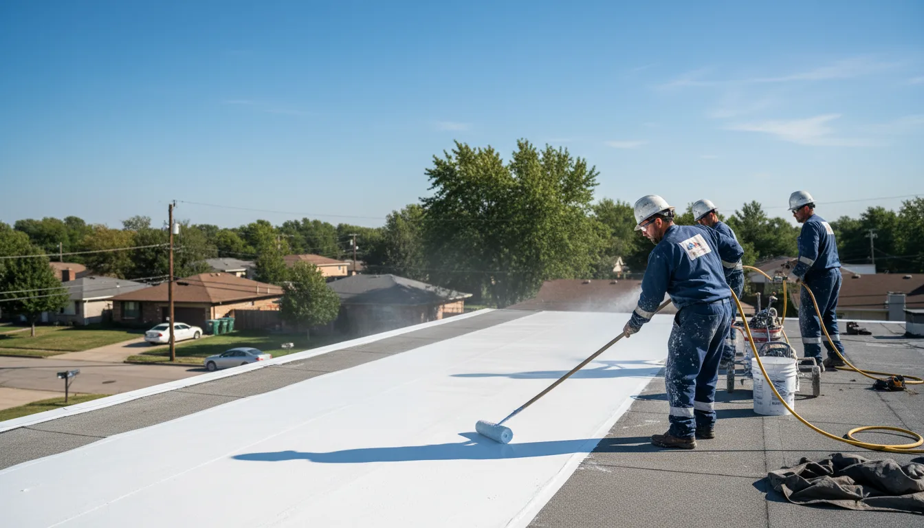 Commercial roof coating in Paris, MS near me